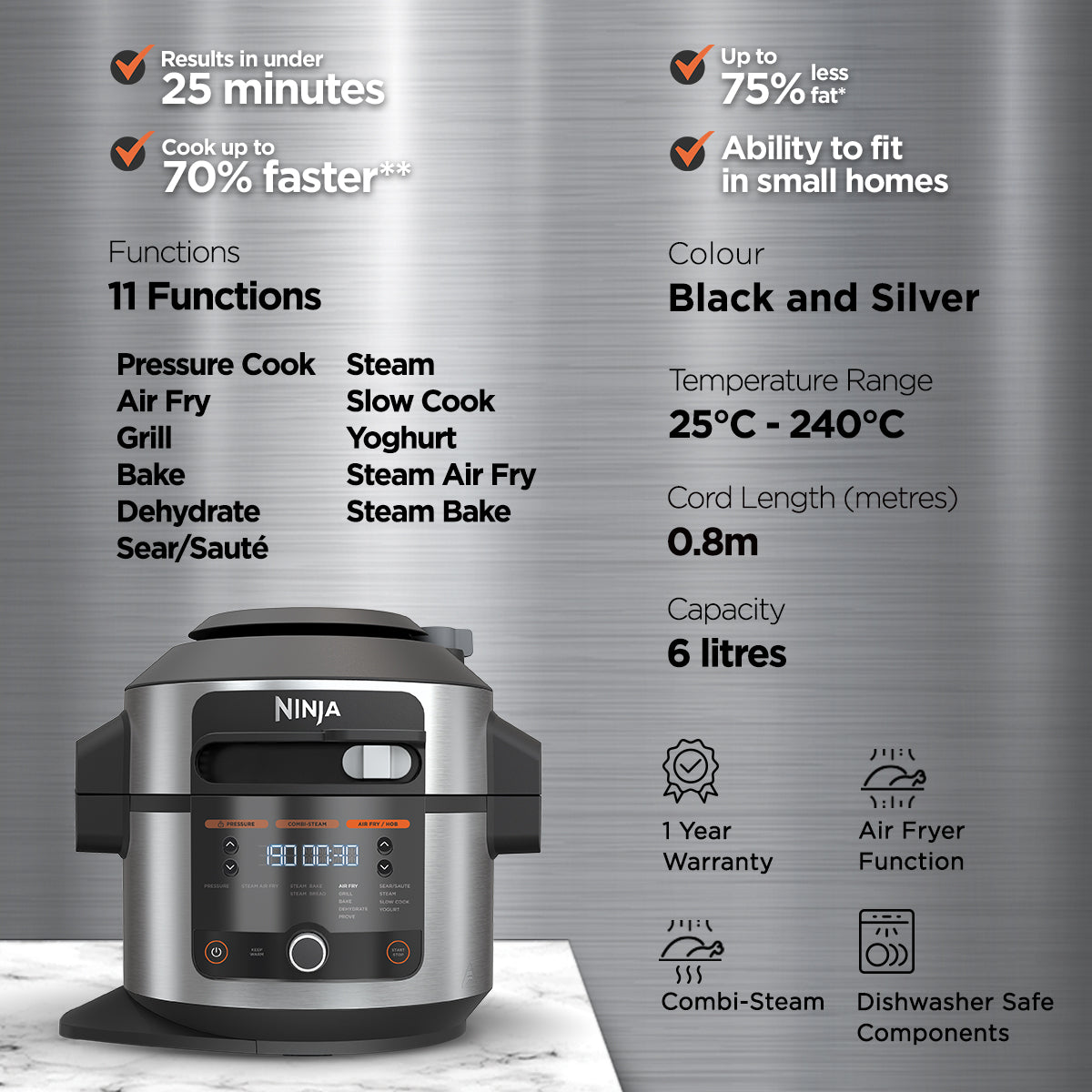 11-in-1 6L Multi Cooker Foodi (OP350) – Shark Ninja Singapore