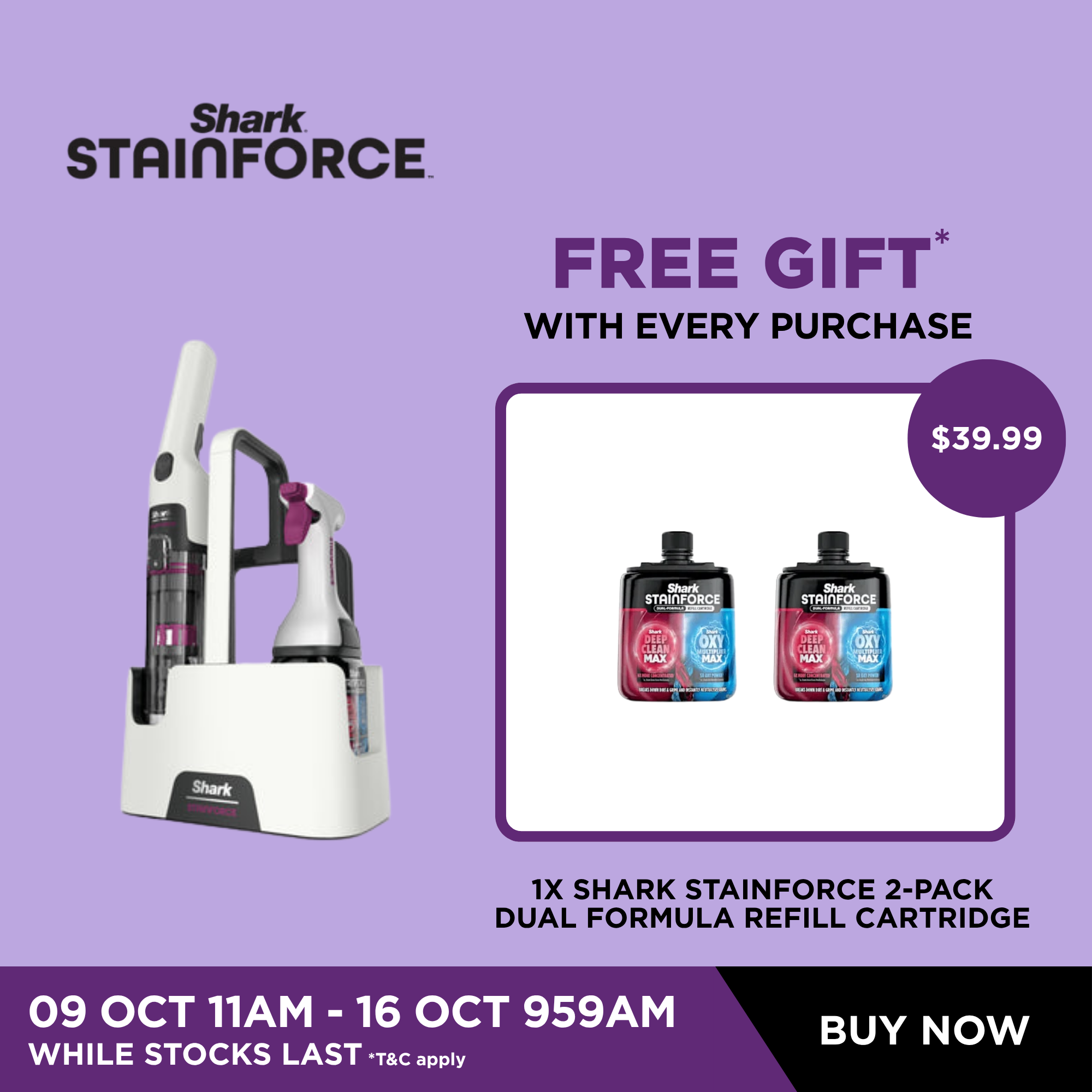Shark StainForce Cordless Spot Cleaner - HX100SM – SharkNinja