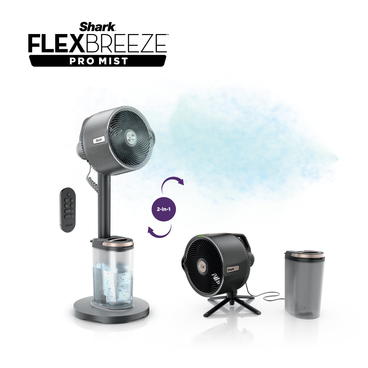 Shark FlexBreeze™ Pro Mist Indoor & Outdoor Fan With Water Tank